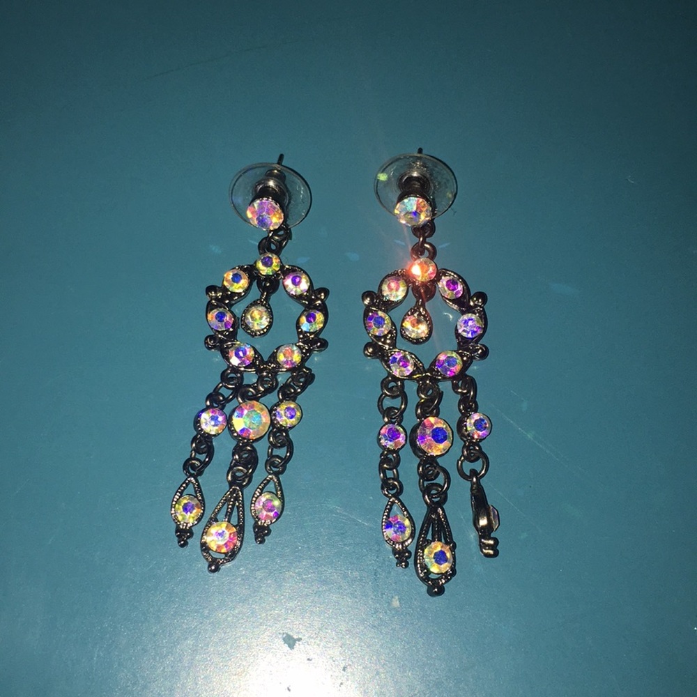 iridescent earrings